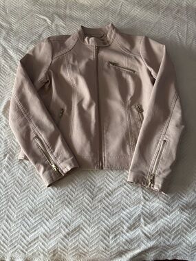 Baccini Pale Blush Faux Leather Jacket